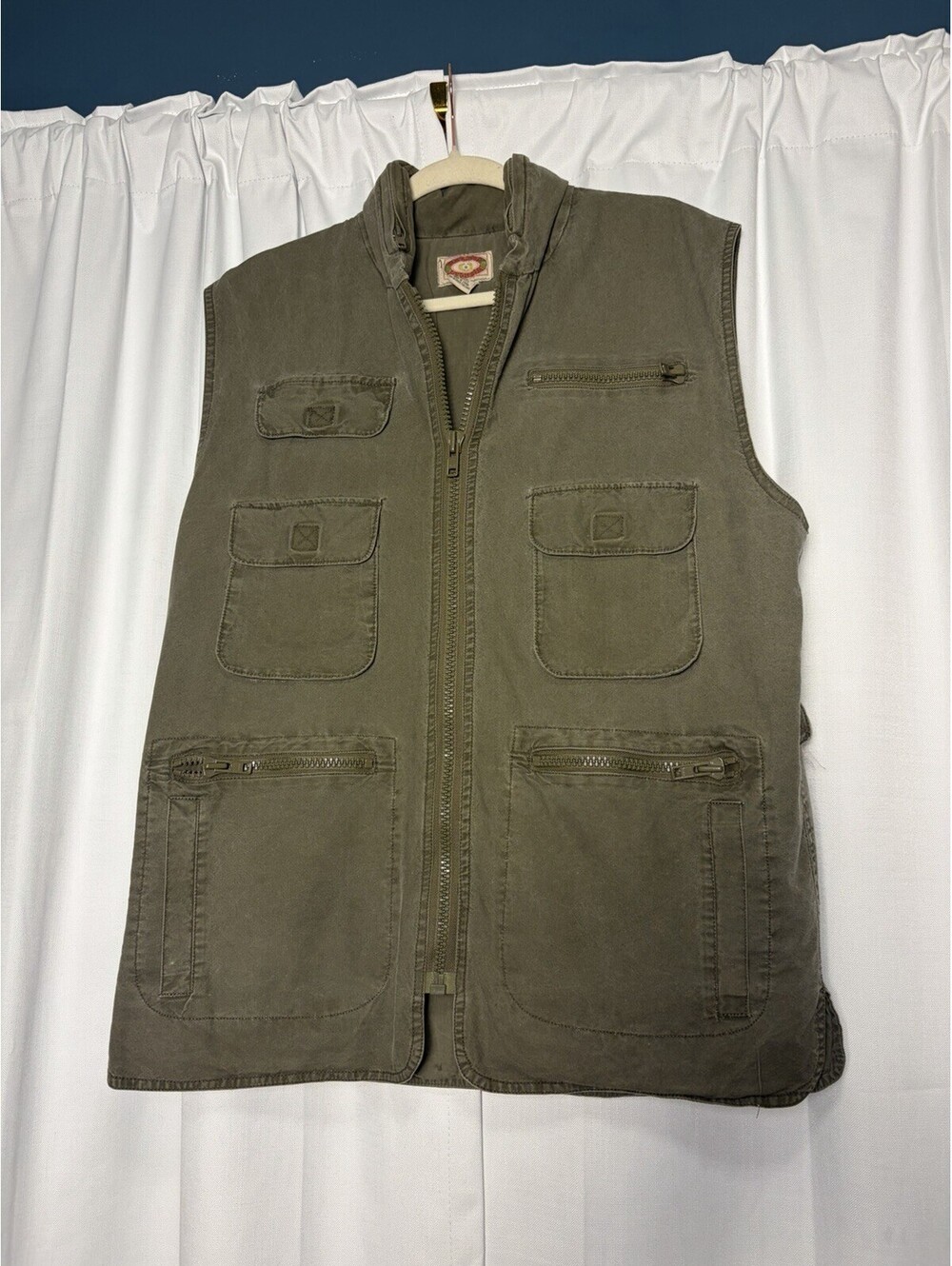 Vintage Banana Republic Men’s Green Military Utility Army Vest Size Large